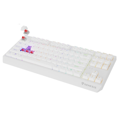 GENESIS Thor 230 TKL klawiatura Gaming USB + RF Wireless + Bluetooth QWERTY US English Biały-13907802