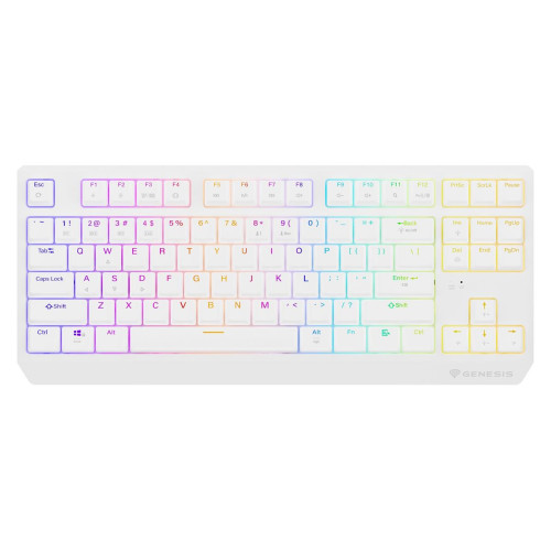 GENESIS Thor 230 TKL klawiatura Gaming USB + RF Wireless + Bluetooth QWERTY US English Biały-13907803