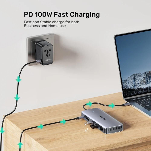 UNITEK AKTYWNY HUB USB-C 10GBPS,M.2,HDMI, PD 100W-13937877