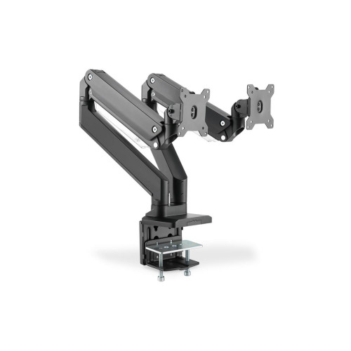 Ramię biurkowe podwójne z zaciskiem 2xLCD z sprężyną gazową max. 2x35" i 15kg-13080041