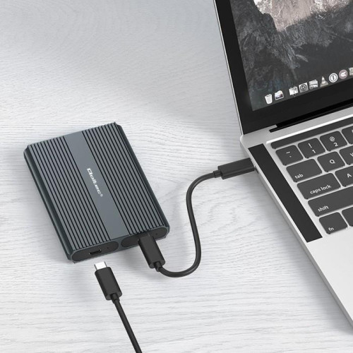 Qoltec Obudowa | kieszeń na dysk M.2 SSD | SATA | NVMe | USB-C | DUAL 2 x 2TB-13955506