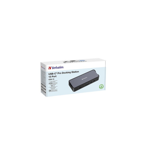 Verbatim CDS-15 Przewodowa USB 3.2 Gen 1 (3.1 Gen 1) Type-C Czarny, Szary-13984744