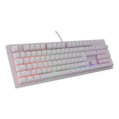 KLAWIATURA DLA GRACZY GENESIS THOR 303 US PODŚWIETLENIE RGB MECHANICZNA SILENT SWITCH BIAŁA HOT SWAP-13012826