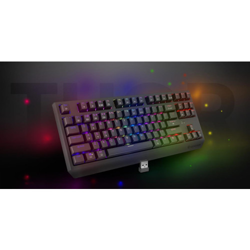 GENESIS Thor 230 TKL klawiatura Gaming USB + RF Wireless + Bluetooth QWERTY Szary-13997070