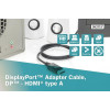Kabel adapter DisplayPort 1.2 z zatrzaskiem 4K 60Hz UHD Typ DP/HDMI A M/M czarny 2m-1401896