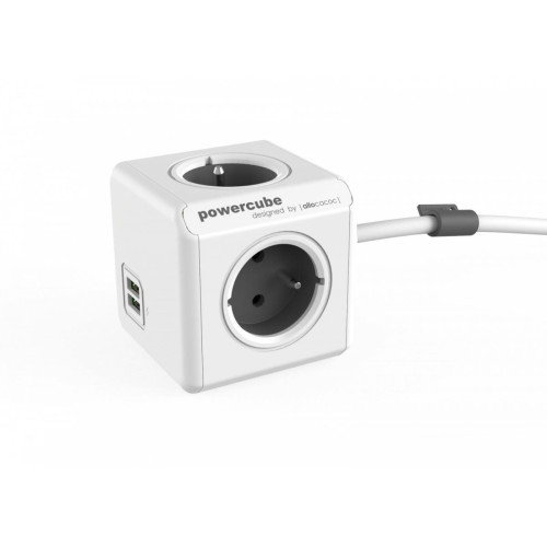 Listwa zasilająca PowerCube Extended USB 1,5m 2402GY/FREUPC Szara-1400425