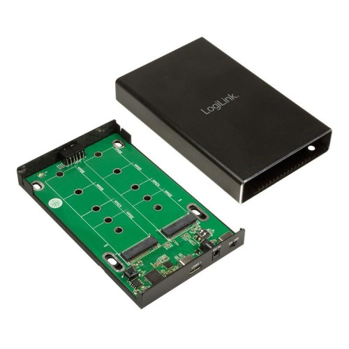 Zewnętrzna obudowa SSD 2x M.2 SATA, USB3.1 gen2, Raid-1403783