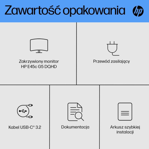 HP Zakrzywiony monitor DQHD E45c G5-14053201