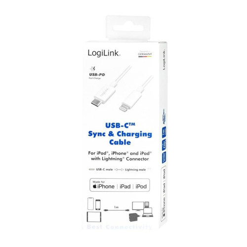 Kabel USB-C do złącza Lightning dł.1m Biały-1405455