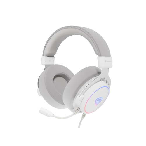 GENESIS Neon 764 Zestaw słuchawkowy Przewodowa Opaska na głowę Gaming USB Typu-A Biały-13013761