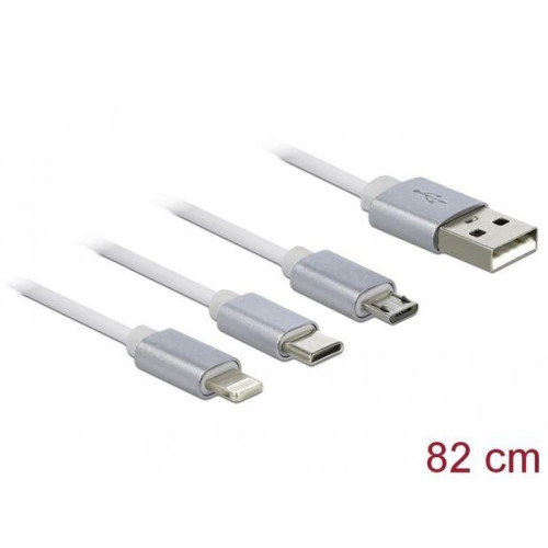 Kabel 3IN1 USB-A(M)->LIGHTNING(M)+MICRO-B(M)+USB-C(M) 2.0 -1406839