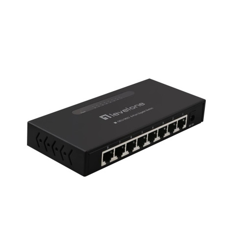 LevelOne GEU-0822 łącza sieciowe Nie zarządzany Gigabit Ethernet (10/100/1000) Czarny-14080993