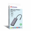 Verbatim CMH-09 USB Type-C 10000 Mbit/s Srebrny-14115410