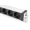 Listwa zasilająca PDU 19" Rack, 6x unischuko, 2.0m, 1x wtyk unischuko, 16A, zab. przepięciowe+filtr-11439946