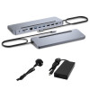 i-tec C31FLAT2PDPRO100W stacja dokująca Przewodowa USB 3.2 Gen 1 (3.1 Gen 1) Type-C Srebrny-14127402