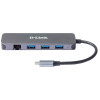 D-Link DUB-2334 stacja dokująca Przewodowa USB Type-C Szary-14138085