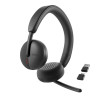 DELL WL3024 Zestaw słuchawkowy Przewodowy i Bezprzewodowy Opaska na głowę Połączenia/muzyka USB Type-C Bluetooth Cz