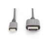 Kabel adapter HDMI 4K 30Hz na USB Typ C 3.1 metalowa obudowa HQ czarny 1.8m-1417157