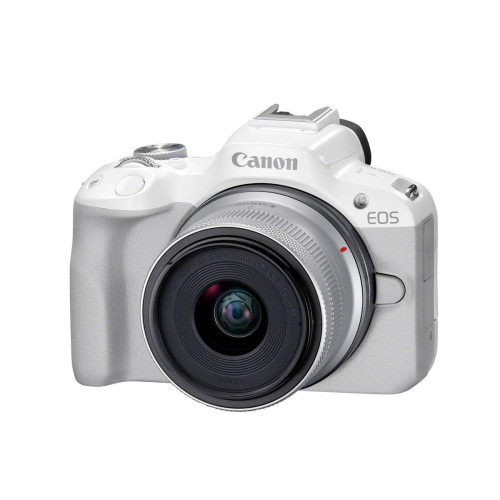 Canon EOS R50, White + RF-S 18-45mm F4.5-6.3 IS STM Kit Bezlusterkowiec 24,2 MP CMOS 6000 x 4000 px Biały-14112496