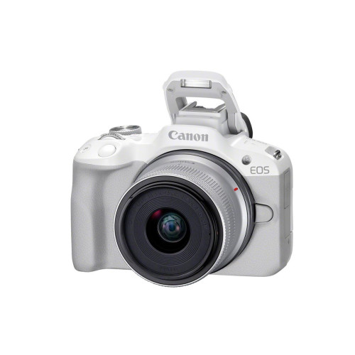 Canon EOS R50, White + RF-S 18-45mm F4.5-6.3 IS STM Kit Bezlusterkowiec 24,2 MP CMOS 6000 x 4000 px Biały-14112497
