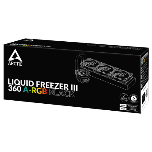 Chłodzenie wodne ARCTIC Liquid Freezer III 360 A-RGB all-in-one 12cm Czarny-14113457