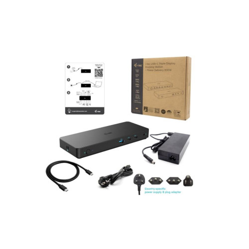 i-tec C31TRIPLEDOCKPDPRO2 stacja dokująca Przewodowa USB 3.2 Gen 1 (3.1 Gen 1) Type-C Czarny-14115418