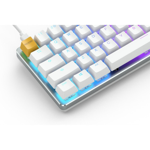 Glorious PC Gaming Race GMMK klawiatura USB QWERTY Amerykański międzynarodowy Srebrny, Biały-14117118