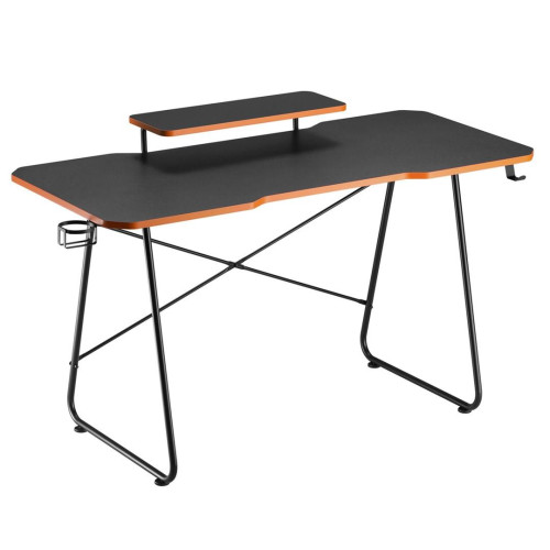 Biurko gamingowe z półką na monitor NanoRS, 50kg max, wysokość 850mm, czarne, RS170-14119095