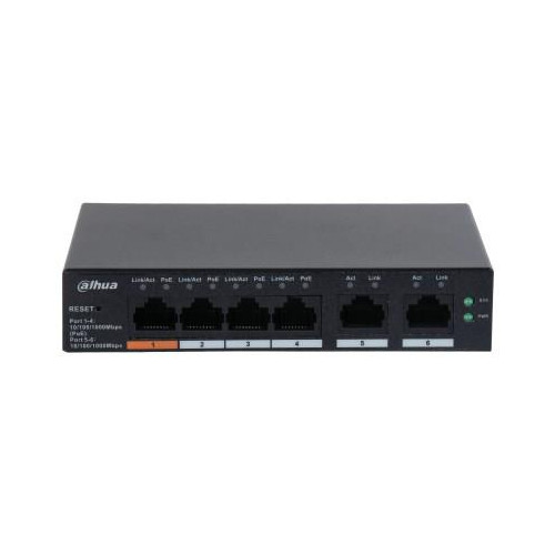 Dahua Technology DH-CS4006-4GT-60 łącza sieciowe Zarządzany L2 Gigabit Ethernet (10/100/1000) Obsługa PoE Czarny-141