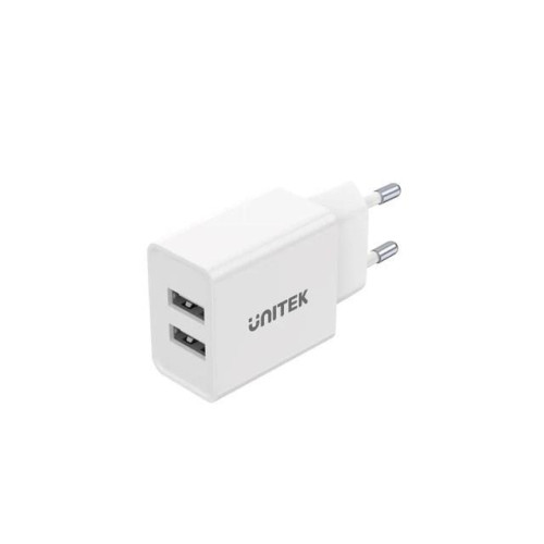 UNITEK ŁADOWARKA 2X USB-A, 12W, BIAŁA, P1113A-EU-14125571