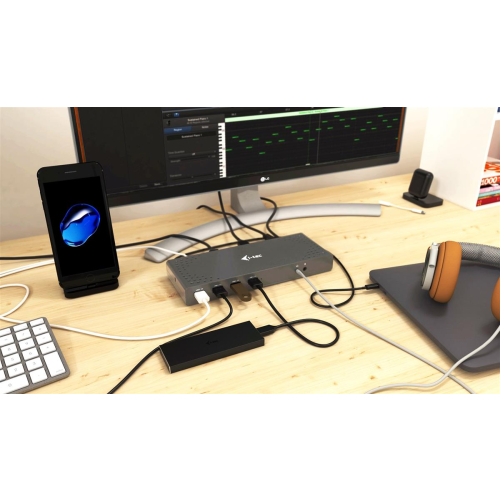 i-tec CADUAL4KDOCK stacja dokująca Przewodowa USB 3.2 Gen 1 (3.1 Gen 1) Type-C Czarny, Turkusowy-14127325