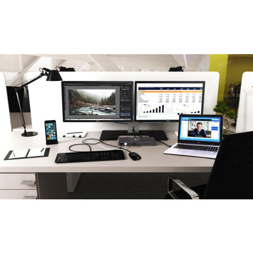 i-tec CADUAL4KDOCK stacja dokująca Przewodowa USB 3.2 Gen 1 (3.1 Gen 1) Type-C Czarny, Turkusowy-14127326