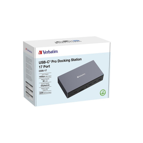 Verbatim CDS-17 Przewodowa USB 3.2 Gen 1 (3.1 Gen 1) Type-C Czarny, Szary-14127538