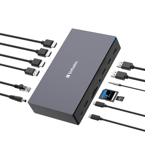 Verbatim CDS-17 Przewodowa USB 3.2 Gen 1 (3.1 Gen 1) Type-C Czarny, Szary-14127539