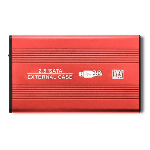 Obudowa na dysk HDD/SSD 2.5 cala SATA3 | USB 3.0 | Czerwona-1412928