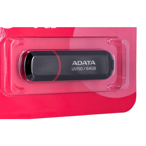 Pendrive ADATA UV150 AUV150-64G-RBK (64GB; USB 3.0; kolor czarny)-14137433