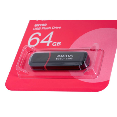 Pendrive ADATA UV150 AUV150-64G-RBK (64GB; USB 3.0; kolor czarny)-14137434