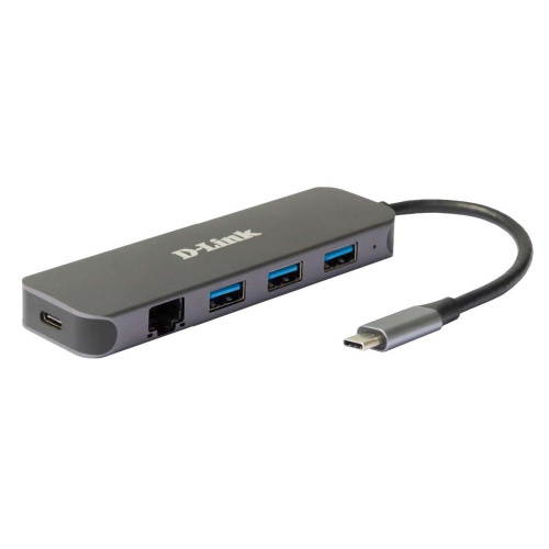 D-Link DUB-2334 stacja dokująca Przewodowa USB Type-C Szary