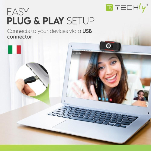 TECHLY KAMERA USB INTERNETOWA FULLHD 1080P Z MIKRO-14138144