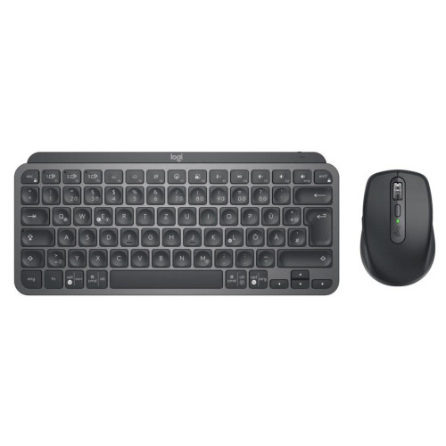 Logitech 920-011054 klawiatura Dołączona myszka Biuro RF Wireless + Bluetooth QWERTZ Niemiecki Grafitowy-14138627