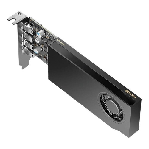 PNY NVIDIA A400 4GB GDDR6 64-bit, Low Profile, PCIe 4.0 x8, Single slot, 4 x Mini DisplayPort 1.4a, 50W, LP bracket, sma