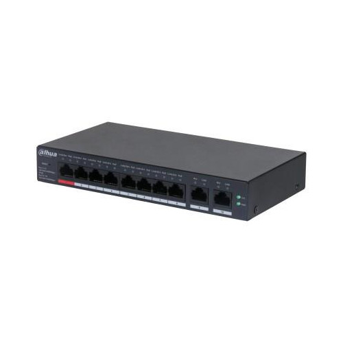 Dahua Technology DH-CS4010-8GT-110 łącza sieciowe Zarządzany L2 Gigabit Ethernet (10/100/1000) Obsługa PoE Czarny
