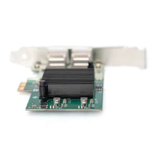 Karta sieciowa przewodowa PCI Express 2x RJ45 Gigabit 10/100/1000Mbps Low Profile-1417209