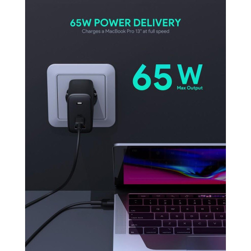 PA-B3 Omnia GaN ładowarka sieciowa 2xUSB Power Delivery (1xUSB A+1xUSB C) 65W 5.4A-1419425