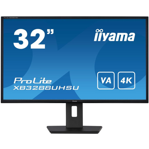 Monitor komputerowy iiyama ProLite XB3288UHSU-B5 80 cm (31.5") 3840 x 2160 px 4K Ultra HD LCD Czarny