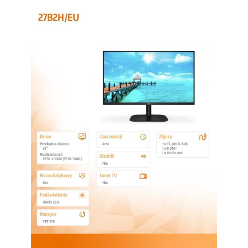 Monitor 27B2H/EU 27 cali IPS HDMI-1428449