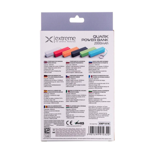 ESPERANZA POWER BANK 2000MAH QUARK CZARNY XMP101K-14359138