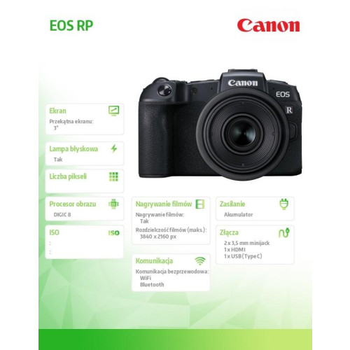 Aparat bezlusterkowy EOS RP RF24-105mm 3380C133-1436423