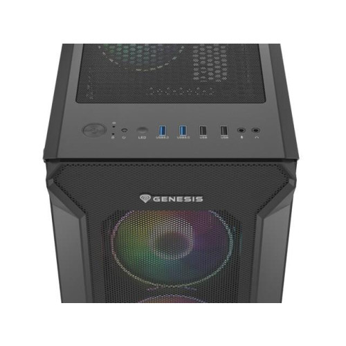 Obudowa NATEC Genesis Irid 505 ARGB NPC-1518 (ATX. Micro ATX. Mini ITX; kolor czarny)-14364728