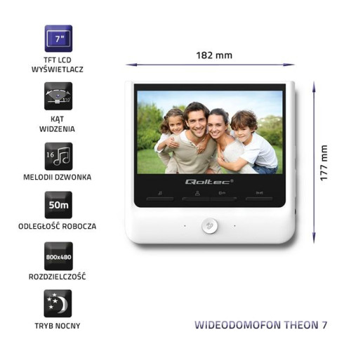 Wideodomofon Theon 7 | TFT LCD 7 cala | biały-1437365